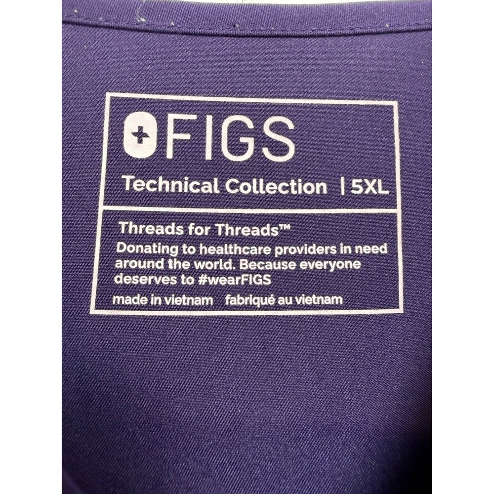 FIGS Catarina Sz 5XL One-Pocket Scrub Top Purple Technical Collection (C20) - Picture 2 of 6